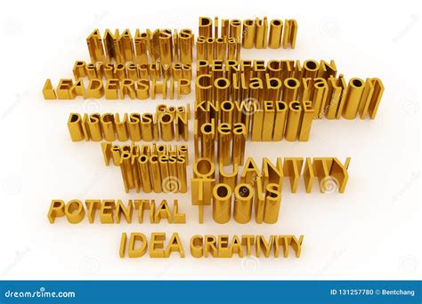 Illustrations Of Cgi Typography Business Related Keywords For Graphic