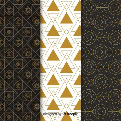 Free Vector Geometric Luxury Pattern Collection