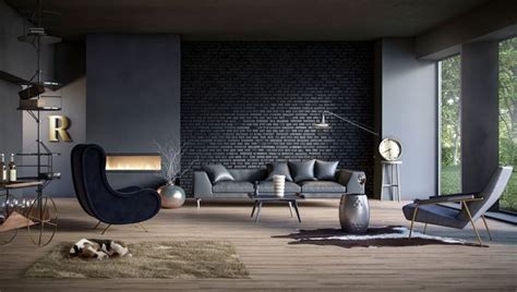 Stunning Black Brick Wall Interior Ideas For Black Lover The