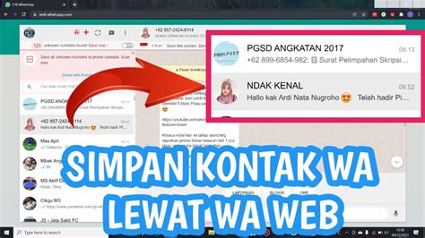 Cara SAVE Nomor WA Orang Dengan Cepat Di HP Dan Laptop Warta Pagi