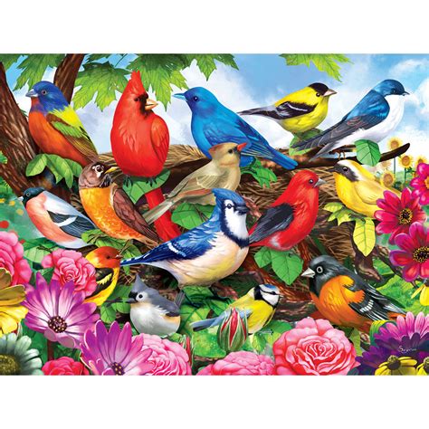 Friendly Birds 500 Piece Jigsaw Puzzle Bits And Pieces