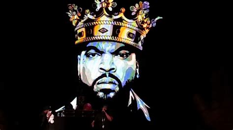 Ice Cube In Black Background Wearing Golden Crown Hd Ice