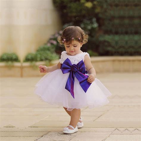 Baby Princess White Flower Girl Dresses 2016 Cute Knee