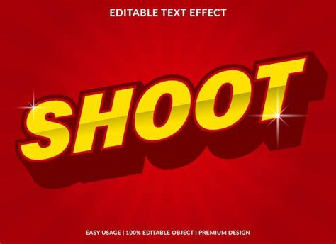 Premium Vector Shoot Text Effect Template