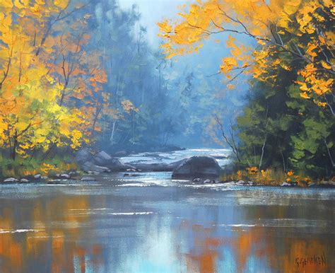 Autumn River By Artsaus On Deviantart