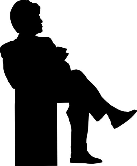 Person Sitting Silhouette 7 Buy Clip Art Gambar Orang Duduk Vektor