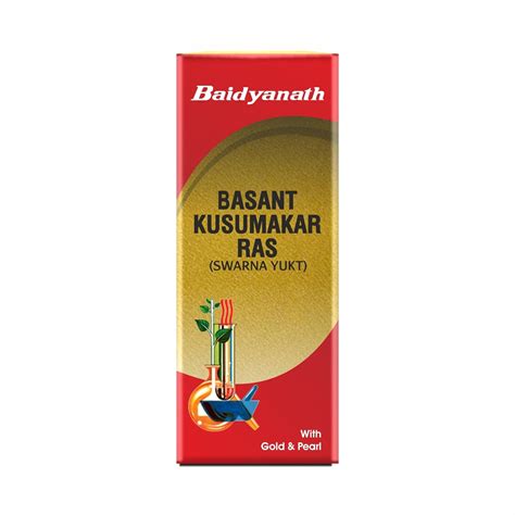 Buy Baidyanath Basant Kusumakar Ras With Gold And Pearl 100 Tablets Help Urinary System