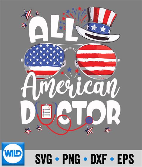 All American Doctor Funny 4th Of July SVG, 4th Of July SVG Cut File