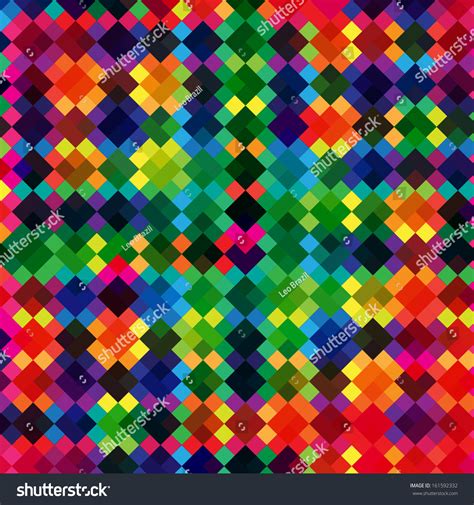 Abstract Multicolor Square Pattern Background Vector Art 161592332