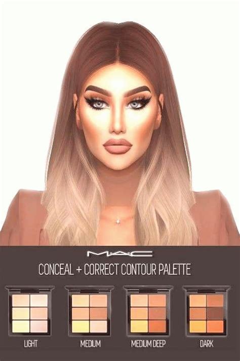 Sims 4 Ccs The Best Conceal Correct Contour Palette By Mac