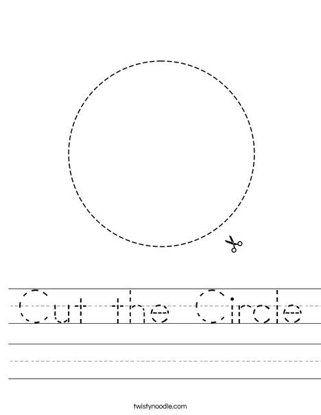 Cut The Circle Worksheet Twisty Noodle
