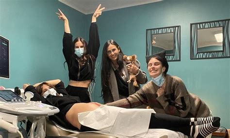 demi moore poses at daughter rumer s sonogram after revealing she was entering her grandma