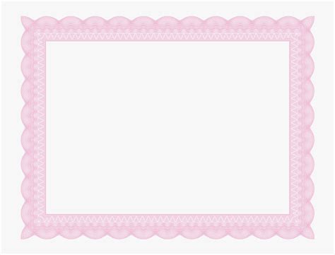 Formal Certificate Border Moldura Para Certificado Rosa HD Png