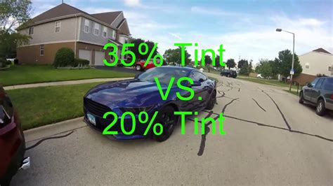 Comparison Between 35 Window Tint Vs 20 Window Tint On A Car Youtube