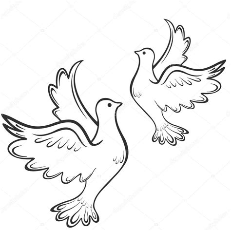 Dove Bird Silhouette Isolated Vector Stock Vector Image By ©klowreed 106854780