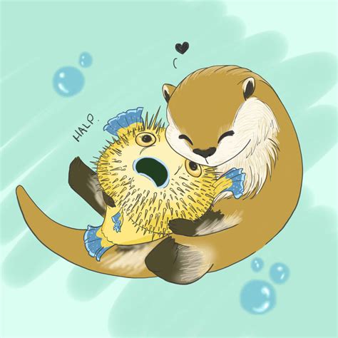Otter Friends By Creatorcakes On Deviantart