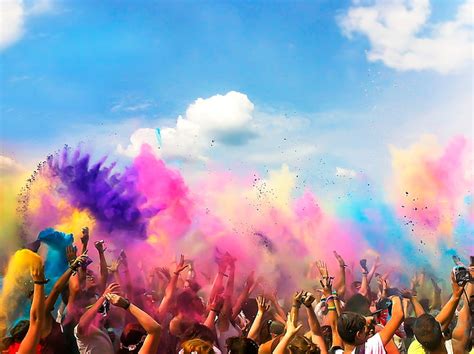 Color Colours Festival Hindu Holi Holiday India Spring Hd