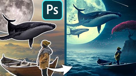 Whales Manipulation Tutorial Photoshop Speed Art