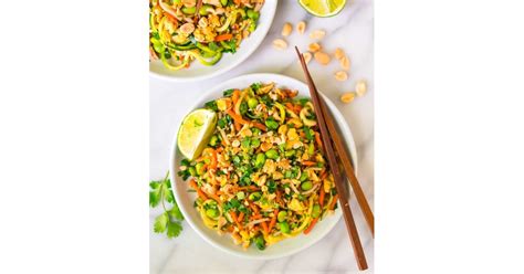 Vegetarian Pad Thai With Zoodles Zoodle Recipes For Summer Popsugar