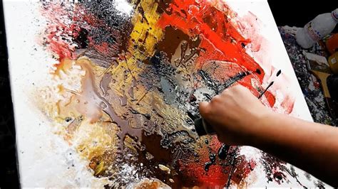 Abstract Painting Demo Acrylics Using Brush And Water Resudo John