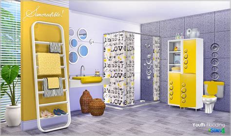 My Sims 4 Blog Youth Flooding Bathroom Set By Simcredible Designs