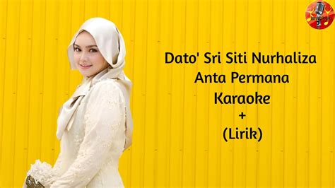 Dato Sri Siti Nurhaliza Karaoke Lirik Youtube