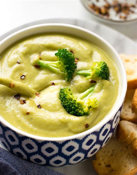 Creamy Broccoli Cauliflower Soup Low Carb Low Calorie