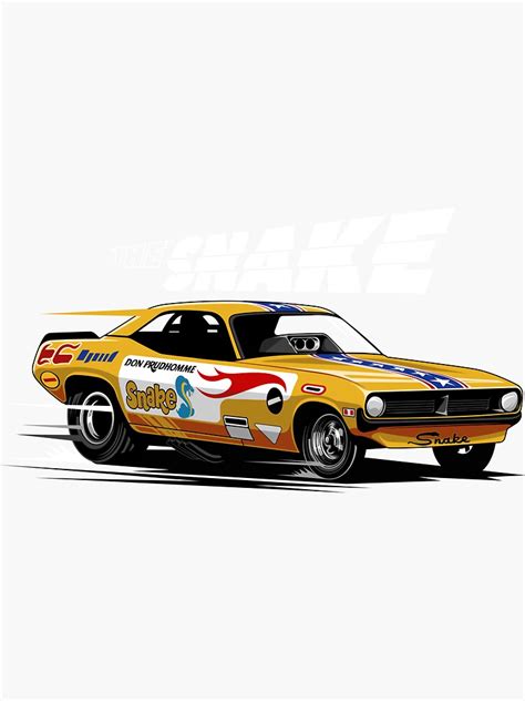 The Snake Don Prudhomme Cuda Sticker For Sale By Kevinmertayasa