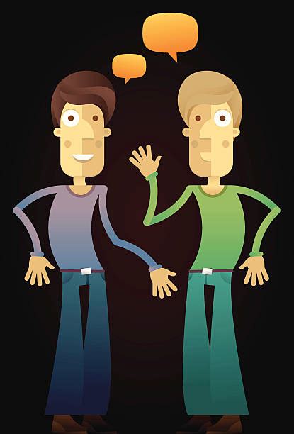 Two People Talking Clip Art Vector Images Illustrations