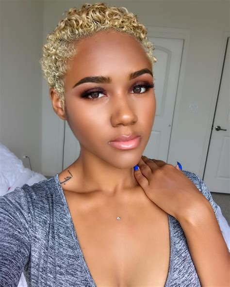 pin by deanna diamond on black is beautiful blonde natural hair dyed blonde hair short
