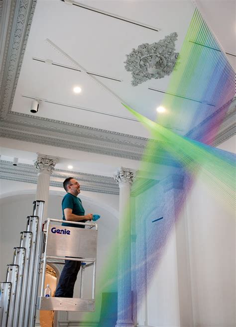 Artist Brings The Rainbow Indoors Using 60 Miles Of Thread Lost In