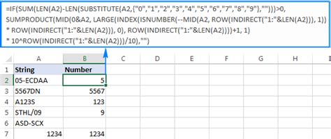 Excel Extract Number From Text String