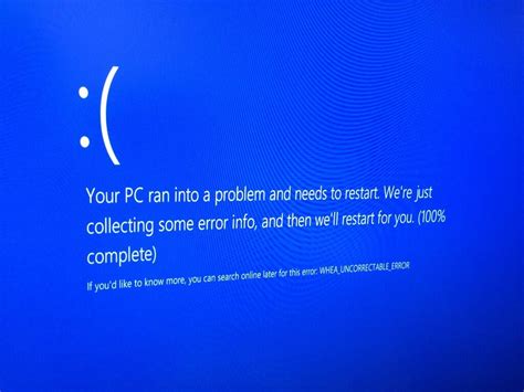 What Does The Whea Uncorrectable Error Blue Screen Mean In Windows