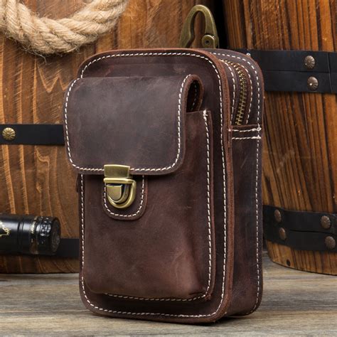 Leather Belt Pouch Mens Small Cases Waist Small Bag For Men Iwalletsmen