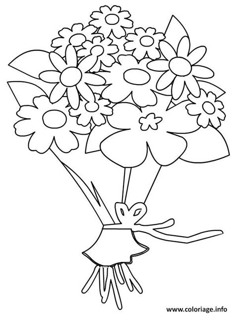 Coloriage Bouquet De Fleurs Facile Maternelle