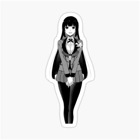 Jabami Yumeko Standing Full Body Manga Sticker By Hellusinatien