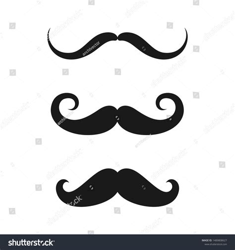 Mustache Male Vintage Mustache Retro Style Stock Vector Royalty Free