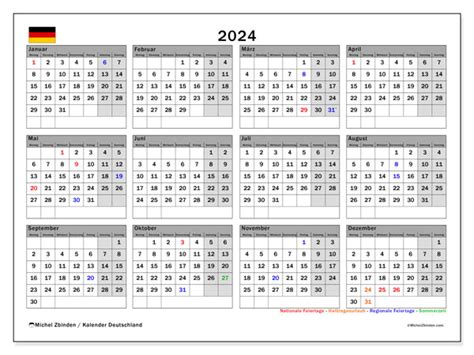 Kalender 2024 Deutschland Michel Zbinden De