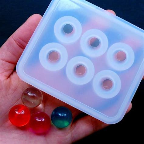 16mm Round Ball Silicone Mold 6 Cavity Flexible Sphere Mold Epoxy Resin Craft Supplies