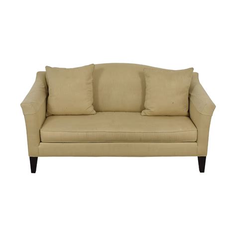 I think it may be ethan allen and i know they have 3 year warranty on cushions, but the pb sofa is extremely comfortable in the showroom! 85% OFF - Ethan Allen Ethan Allen Hartwell Camel Single ...