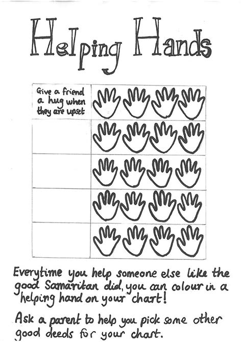 Good Samaritan Helping Hands Challenge Sunday School Preschool
