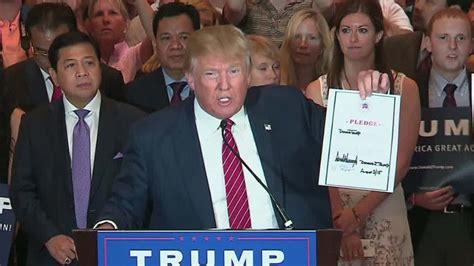 donald trump signs loyalty pledge with gop cnn video