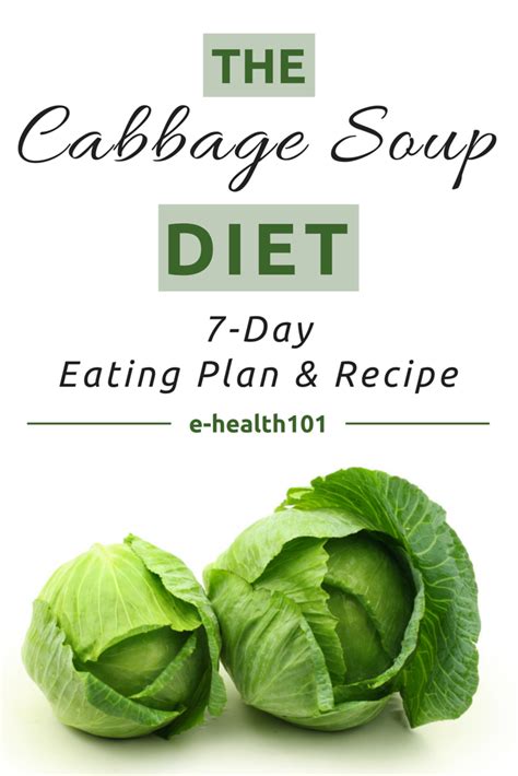 the cabbage soup diet 7 day eating plan and recipe if you have one of those once in a lifetime
