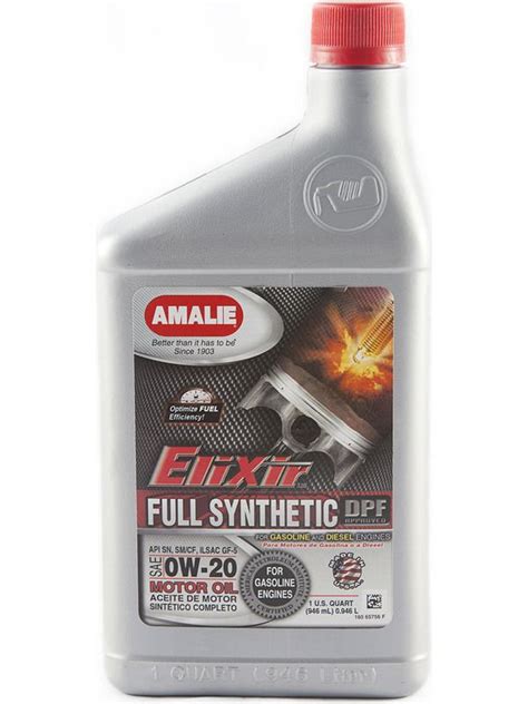 Buy Amalie Motor Oil Elixir 0w20 Dexos1 Synthetic 1 Qt Set Of 12 160