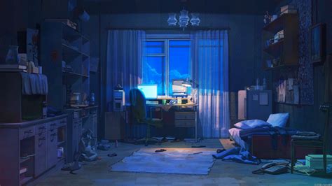 Wallpaper Anime Room Interior Dark 3840x2160 Jimp 1502157 Hd