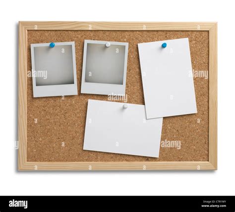A Cork Bulletin Notice Board With Copy Space And Clipping Path Stock