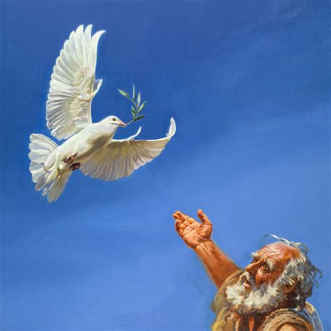 The Dove Returns Gospelimages Dove Painting Biblical Art