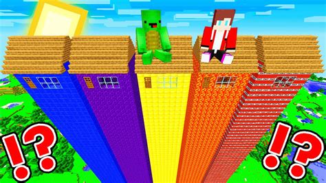 Jj And Mikey Found Tallest Houses In Minecraft Challenge Maizen