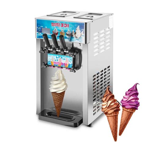 Commercial 3 Flavors Soft Ice Cream Machine 12l Frozen Ice
