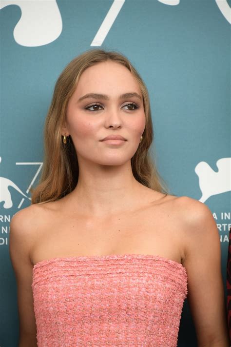Lily Rose Depp In A Pink Dress At The Venice Film Festival Over 100